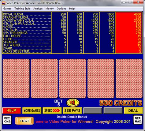 Double Bonus Video Poker – Play Online for Free, No Signups.